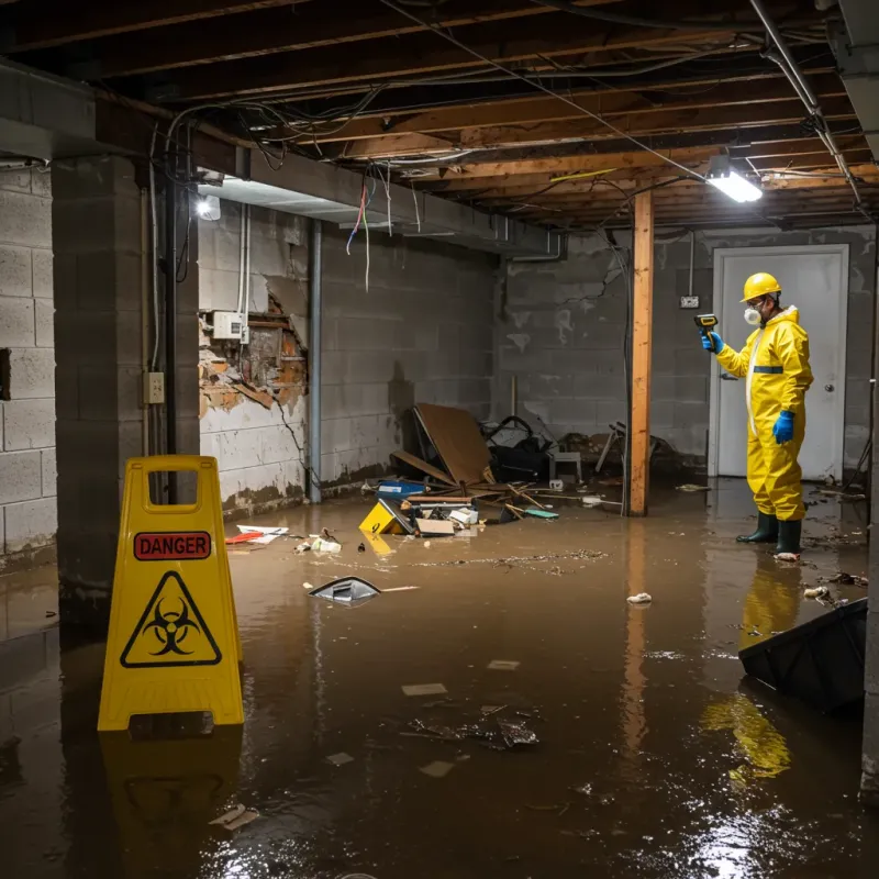 Flooded Basement Electrical Hazard in Whitley City, KY Property
